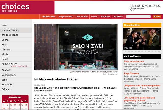 CHOICES Artikel über Salon Zwei Mai 2013