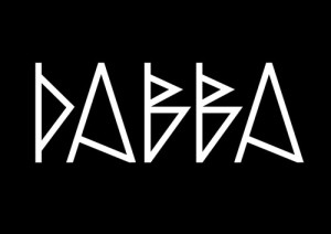 DABBA Logo white on black