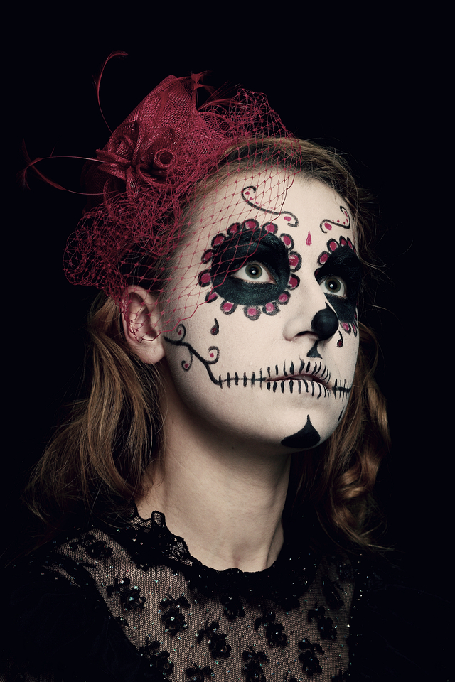 Salon Zwei Köln Sugar skull Make-Up, Dia De Los Muertos oder Karneval